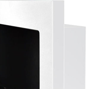 Camino a bioetanolo da parete o incasso Lucca Bianco L 90 x P 12 x H 40