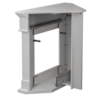 Camino elettrico caminetto da terra ad angolo FORD Bianco L110 x P63 x H102