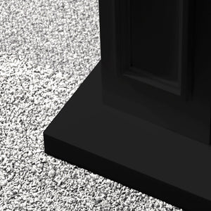 Cornice per camino rivestimento in legno L89,5xH90,5xP28 Jefferson Nero