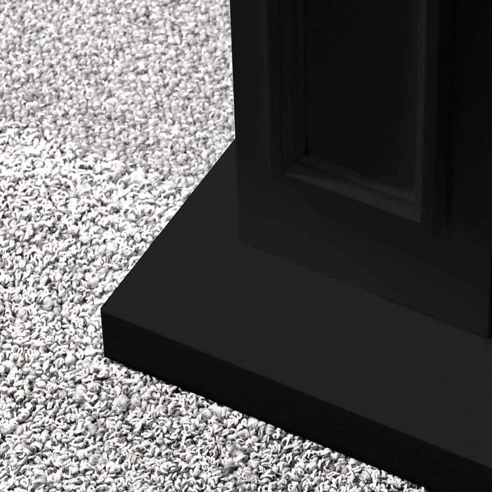 Cornice per camino rivestimento in legno L89,5xH90,5xP28 Jefferson Nero