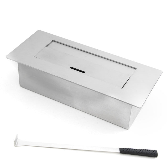 Camino a bioetanolo biocamino da terra Cambridge in legno Bianco 110x37x102h