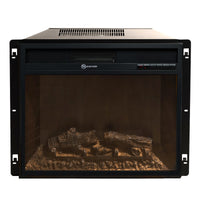 Camino elettrico caminetto da terra CAMBRIDGE in legno Nero 110x36x100h