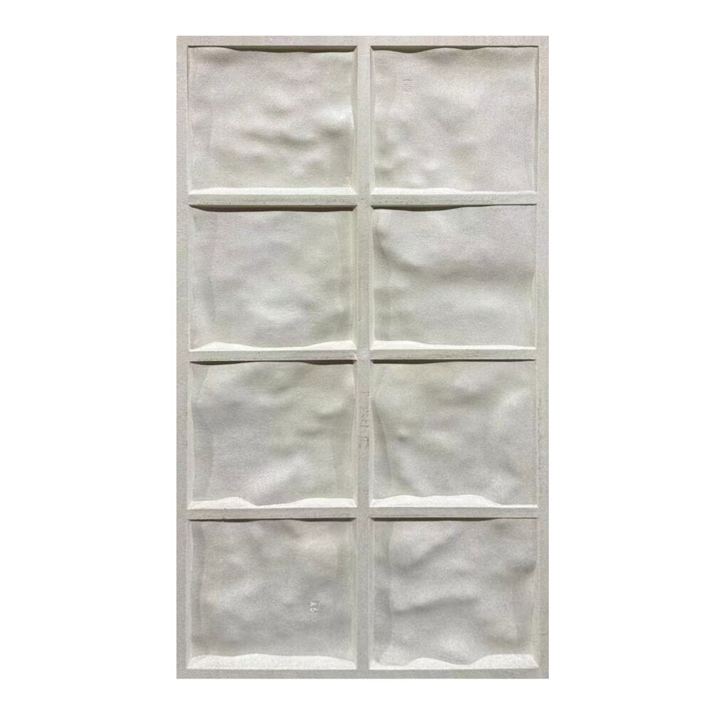 Pannello decorativo effetto roccia pietra 3D set 10 pz 7,2 mt2 rivestimento murale in PU 120 x 60 x 3 Bianco Leccese