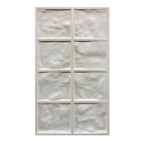 Pannello decorativo effetto roccia pietra 3D set 10 pz 7,2 mt2 rivestimento murale in PU 120 x 60 x 3 Bianco Leccese