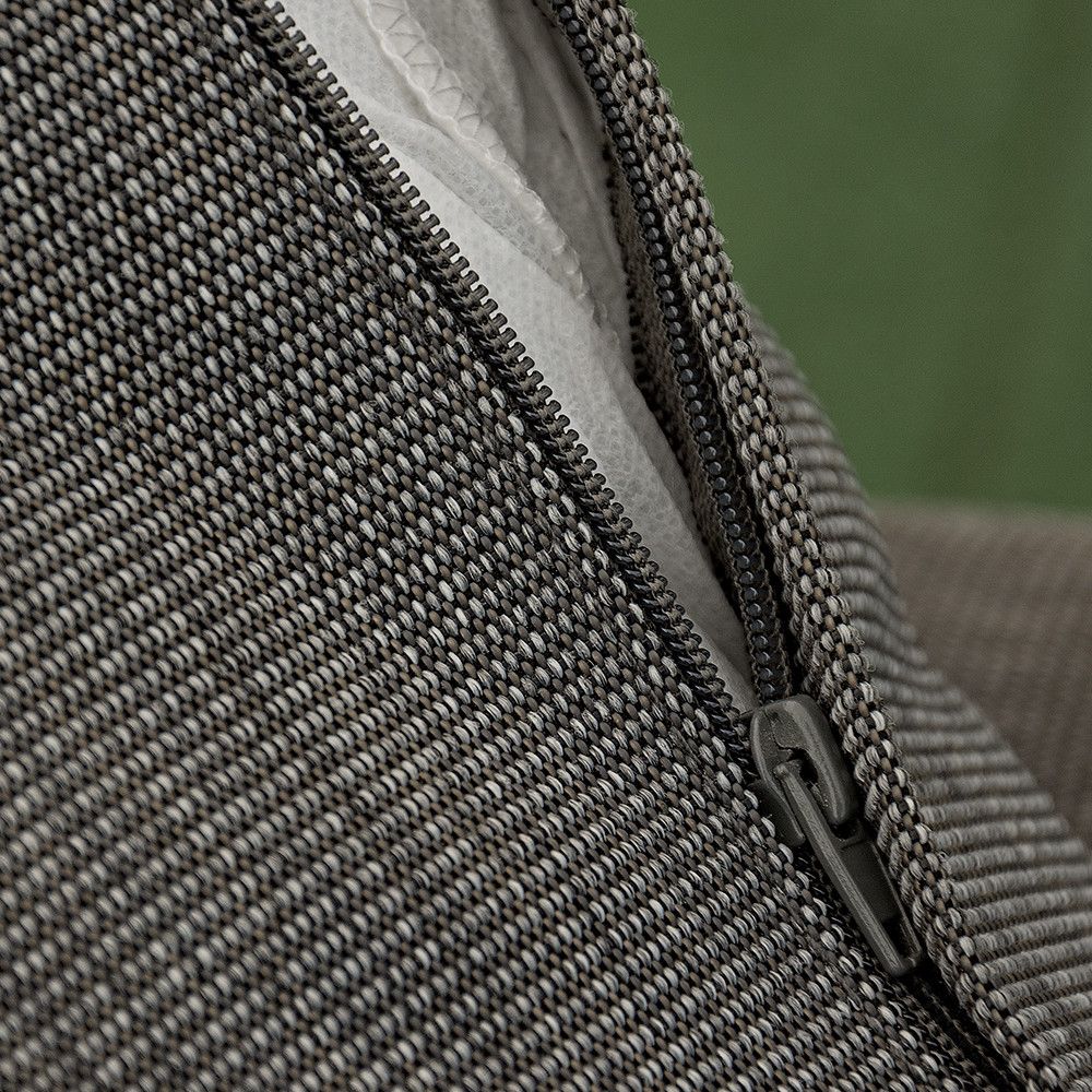 Set salottino Costa del Sol salotto in alluminio ad angolo Bianco e grigio