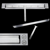 Camino a bioetanolo da parete o incasso Lucca Bianco L 90 x P 12 x H 40