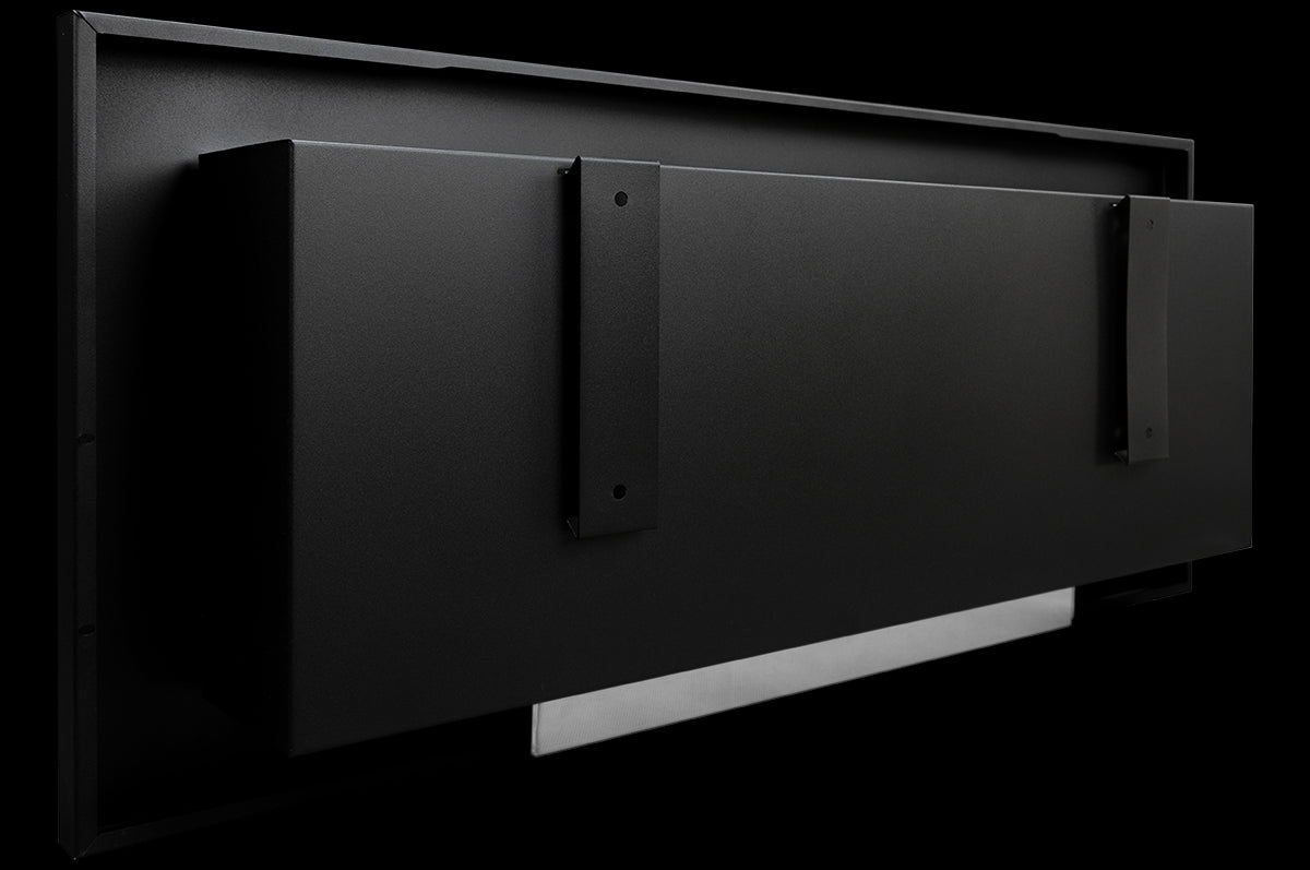 Camino a bioetanolo da parete o incasso Livorno Bianco L 90 x P 12 x H 40 con vetro