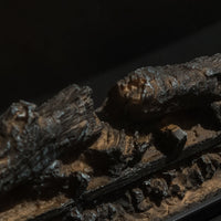 Camino elettrico caminetto da terra JEFFERSON in legno Nero L 89,5 x H90,5 x P28