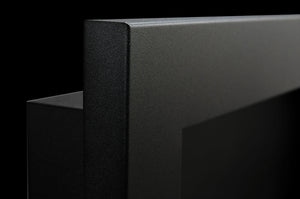 Camino a bioetanolo da parete o incasso Livorno Nero L 90 x P 12 x H 40 con vetro