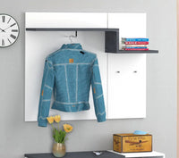  Appendiabiti moderno, finitura bianco lucido e ardesia, made in Italy, ZTC32903240 