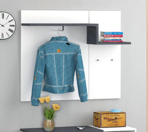  Appendiabiti moderno, finitura bianco lucido e ardesia, made in Italy, ZTC32903240 