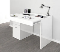 Scrivania 1 anta e 1 cassetto bianco larice, made in Italy, ZTC33432720