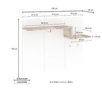  Appendiabiti moderno, finitura bianco lucido e pero, made in Italy, ZTC34037718 