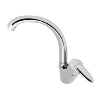 Miscelatore monocomando lavello monoforo canna alta cromato COMO