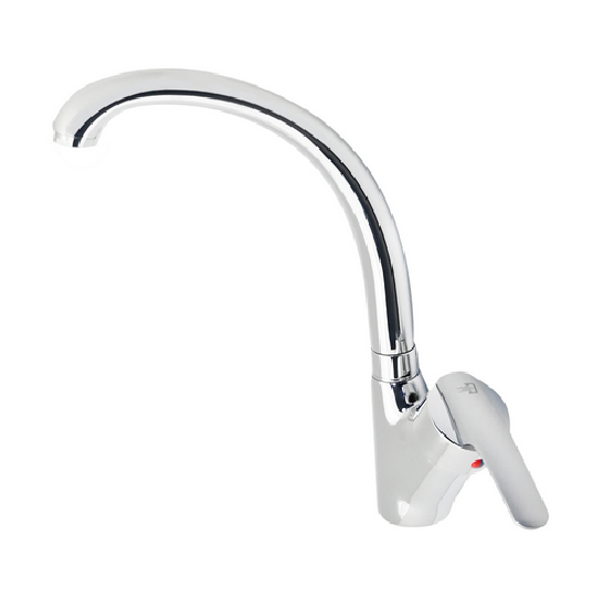 Miscelatore monocomando lavello monoforo canna alta cromato PALERMO