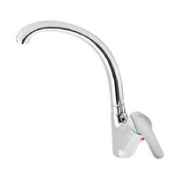 Miscelatore monocomando lavello monoforo canna alta cromato PALERMO