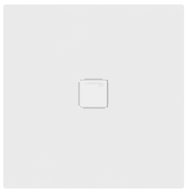 Piatto doccia quadrato 80x80 cm effetto liscio marmoresina HARMONY Bianco