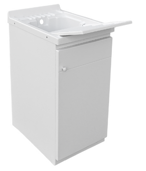 Lavatoio 45x50 con mobile ad 1 anta in ABS con tavola in propilene - Bianco