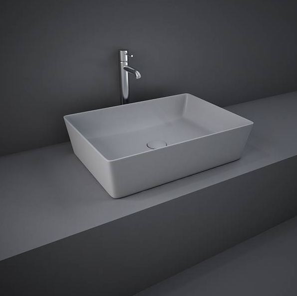 Lavabo rettangolare Rak Ceramics Feeling Grigio Matt