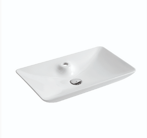 Lavabo d'appoggio 64x40 cm mod LA62 Bianco