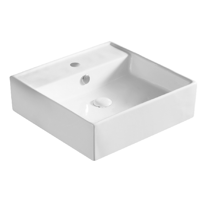 Lavabo appoggio 46.5x46.5 cm LA40 bianco