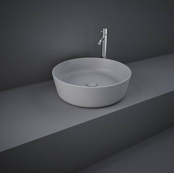 Lavabo da appoggio tondo Rak Ceramics Feeling  Grigio Matt