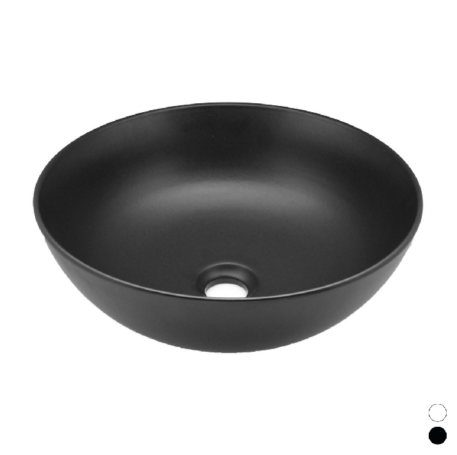 Lavabo d'appoggio bacinella Nero Matt