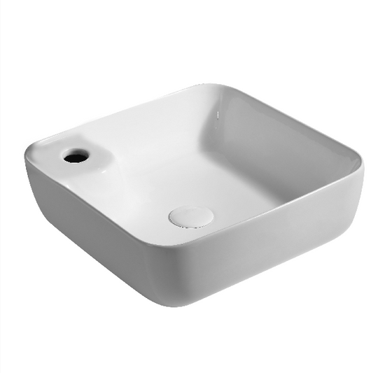 Lavabo appoggio 42x42 cm LA56 bianco