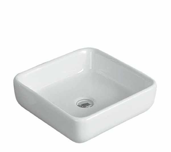 Lavabo d'appoggio 40x40 cm mod LA66 Bianco