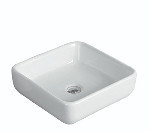 Lavabo d'appoggio 40x40 cm mod LA66 Bianco