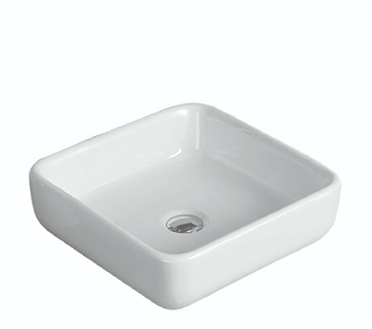 Lavabo d'appoggio 40x40 cm mod LA66 Bianco