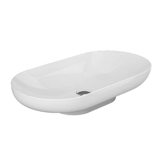 Lavabo da appoggio Rak Ceramics DES ovale Bianco Alpino