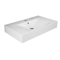 Lavabo sospeso 60 cm Rak Ceramics DES con foro rubinetto Bianco Alpino