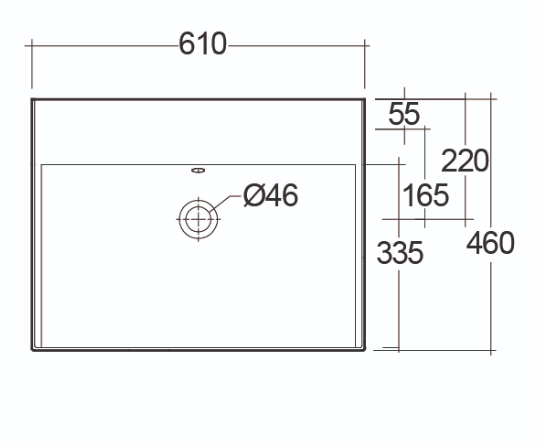 Lavabo sospeso 60 cm Rak Ceramics DES senza foro rubinetto Bianco Alpino