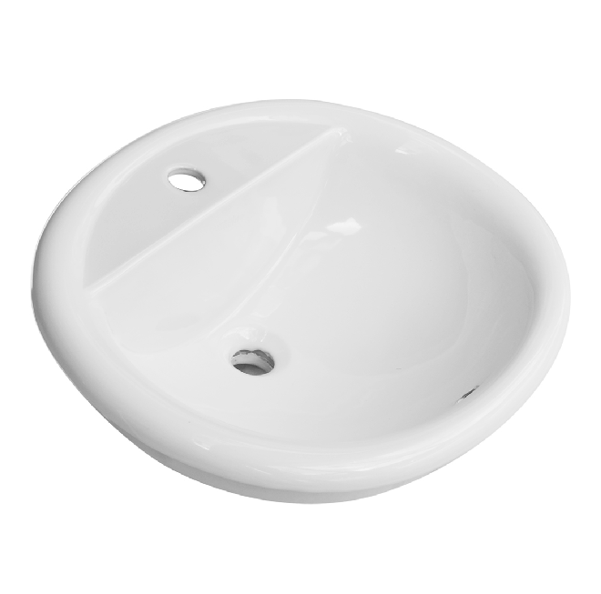 Lavabo soprapiano 57x49 cm LS65 bianco