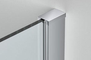 Box Doccia parete Walk in 90 cm h 200 cm cristallo temperato trasparente 8mm profilo SATINATO MELANY