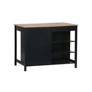 Isola da cucina 3 in 1, 120cm, nero