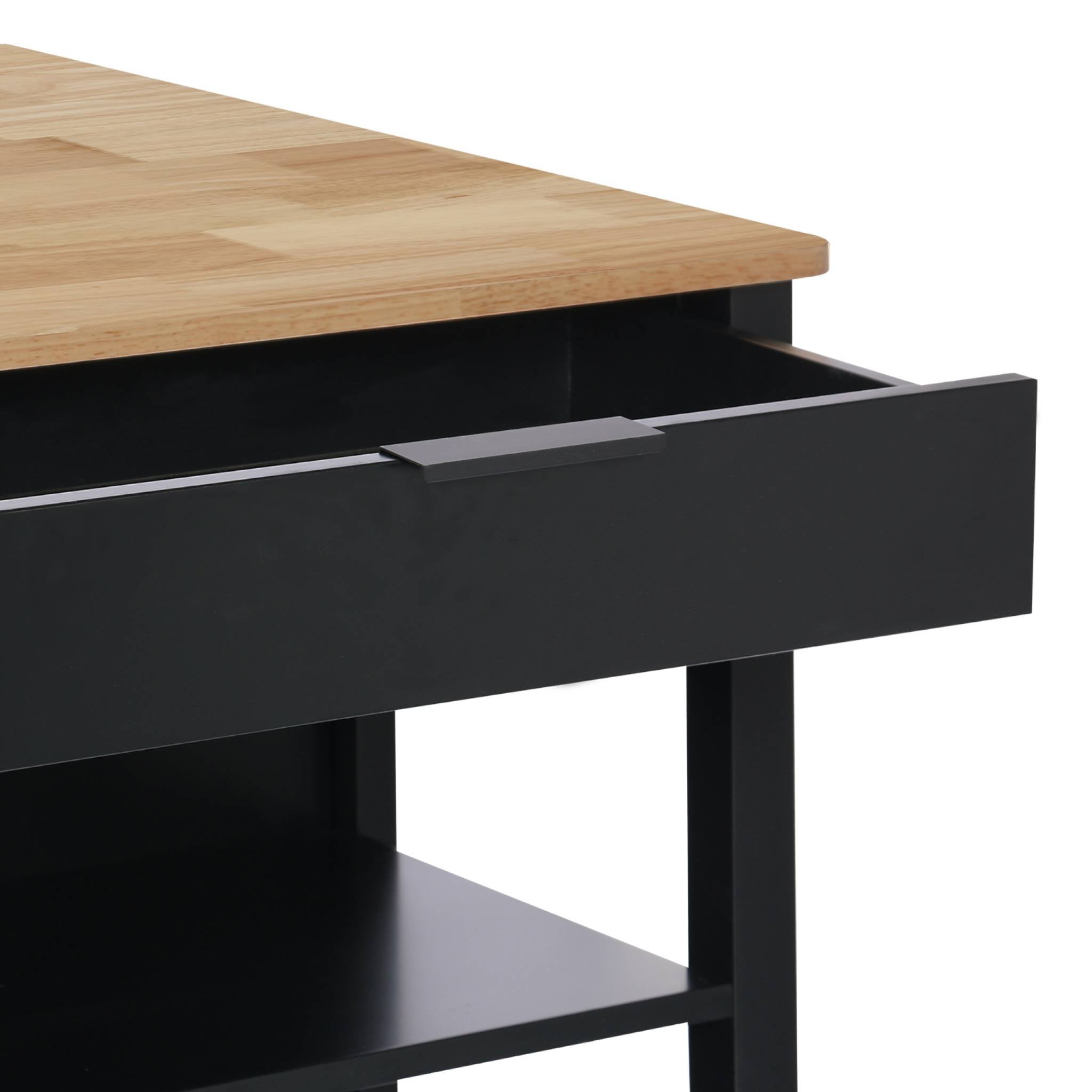 Isola da cucina 3 in 1, 120cm, nero