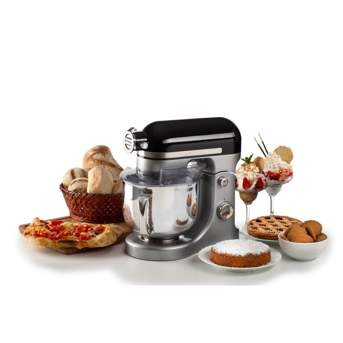 Impastatrice Planetaria Moderna - 1600W - 5,5L - 11 Velocità - 3 Accessori - Nero