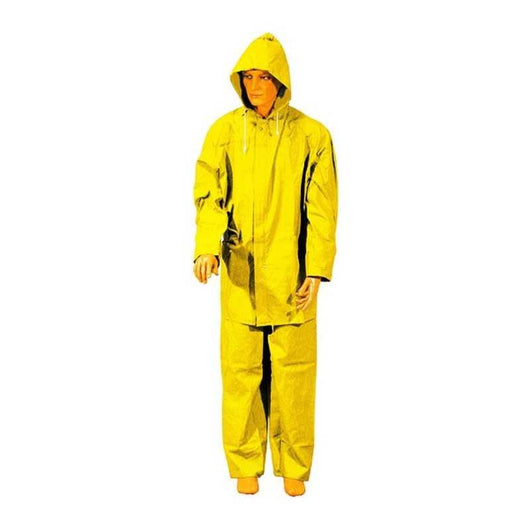 Impermeabile Giacca/Pantalone 100% Pvc Giallo Taglia Xl