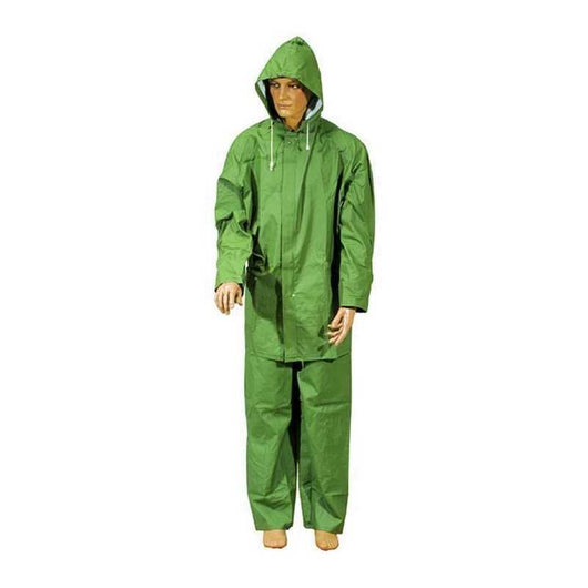 Impermeabile Giacca/Pantalone Pvc Telati Verde Taglia L