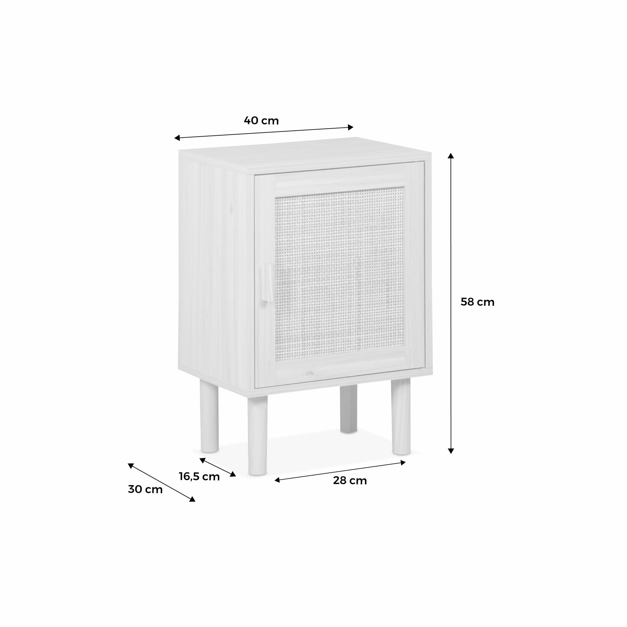 Set di 2 comodini in canna, marrone naturale