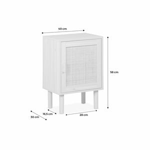 Set di 2 comodini in canna, marrone naturale