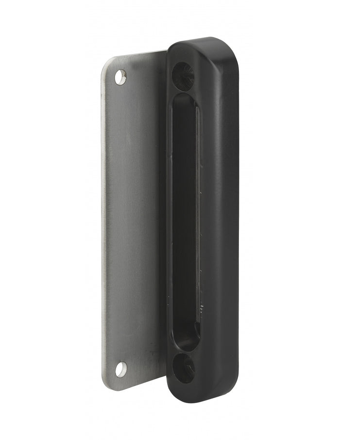 Incontro battente da avvitare  per serratura per cancelli da applicare, nero 9005 - THIRARD