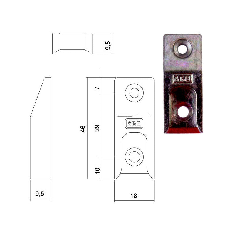 Incontro Nottolini Sicurtop Mm 18X46 W01695 Agb