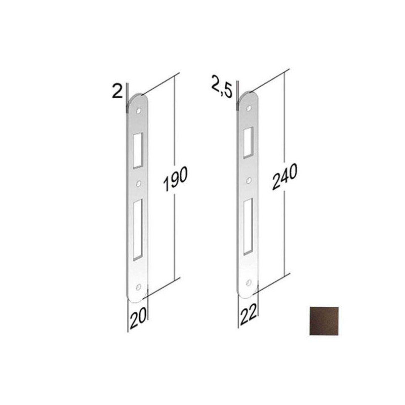 Incontro Serrature Patent Bt 8X90 Bronzato Gb