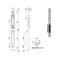 Incontro Serrature Sicurtop Mm 18X208 W11692 Agb