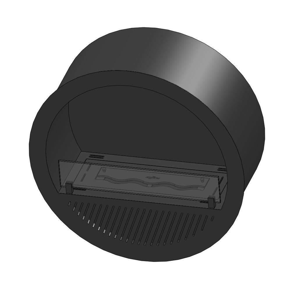 Camino a Bioetanolo da incasso Incyrcle Inside - Biocamino rotondo di design da parete d.70cm