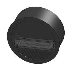 Camino a Bioetanolo da incasso Incyrcle Inside - Biocamino rotondo di design da parete d.70cm