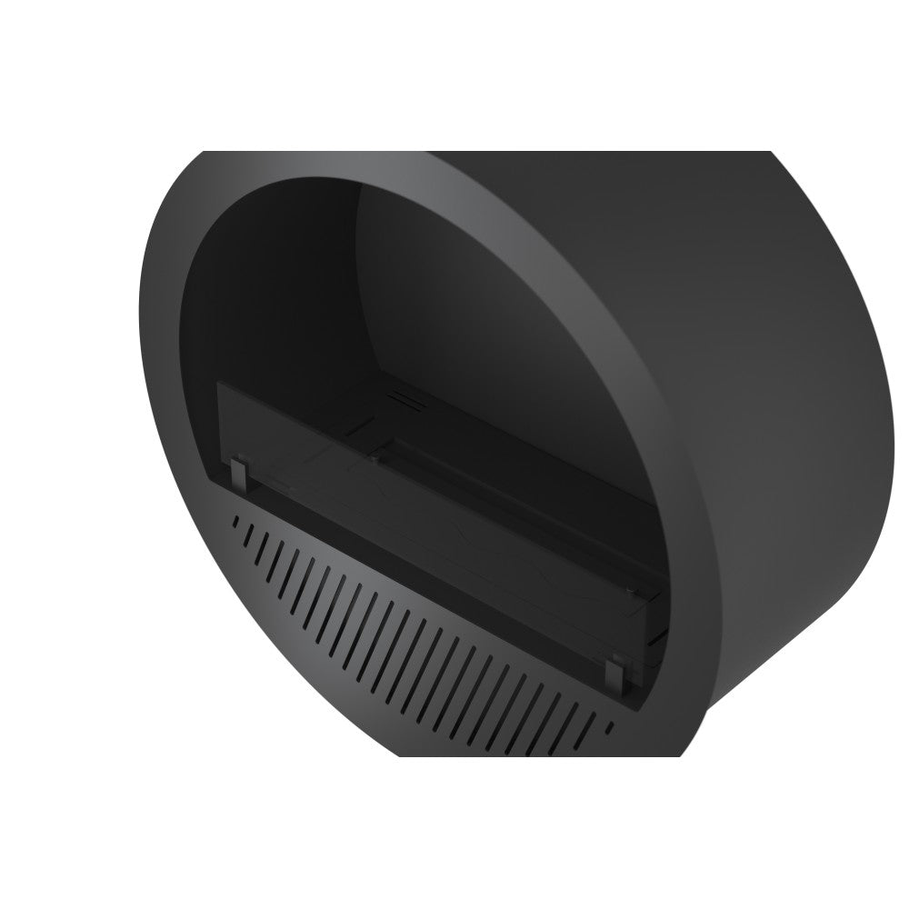 Camino a Bioetanolo da incasso Incyrcle Inside - Biocamino rotondo di design da parete d.70cm